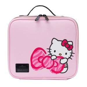 NWT Impressions Vanity Hello Kitty Cosmetic Makeup Bag Pink Cheetah Print